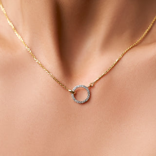 Luna Diamond Chain Necklace-Rose Gold