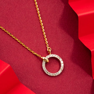 Luna Diamond Chain Necklace-Rose Gold