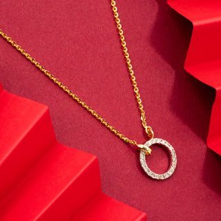 Luna Diamond Chain Necklace-Rose Gold