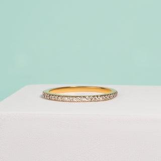 Stackable Diamond Band-Yellow Gold