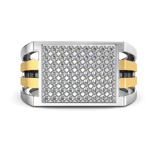 Nebula Diamond Ring for Men-White Gold