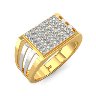 Nebula Diamond Ring for Men-Yellow Gold