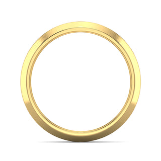Brushed Diamond Band-Yellow Gold
