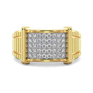 Nova Diamond Ring for Men-Yellow Gold