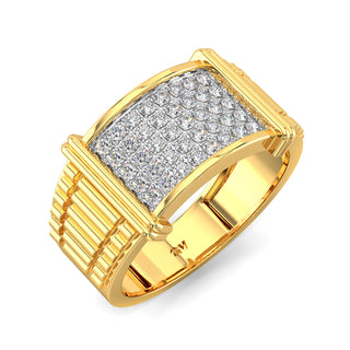Nova Diamond Ring for Men-Yellow Gold