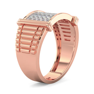 Nova Diamond Ring for Men-Rose Gold