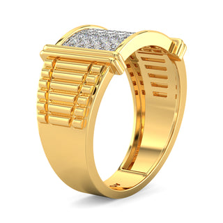 Nova Diamond Ring for Men-Yellow Gold