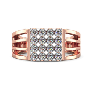 Imperial Sequence Diamond Ring for Men-Rose Gold