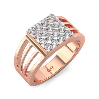 Imperial Sequence Diamond Ring for Men-Rose Gold
