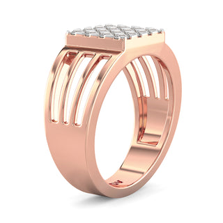 Imperial Sequence Diamond Ring for Men-Rose Gold