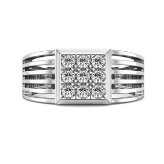 Zenith Spark Ring for Men-White Gold