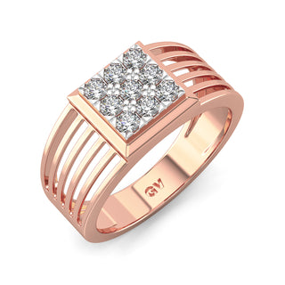 Zenith Spark Ring for Men-Rose Gold