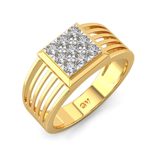 Zenith Spark Ring for Men-Yellow Gold