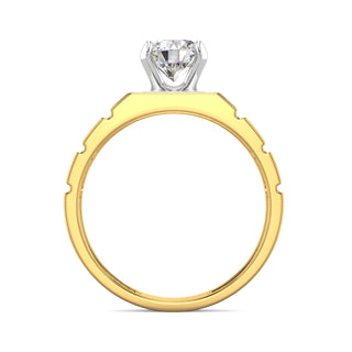 Royal Solitaire Diamond Band for Men-Yellow Gold