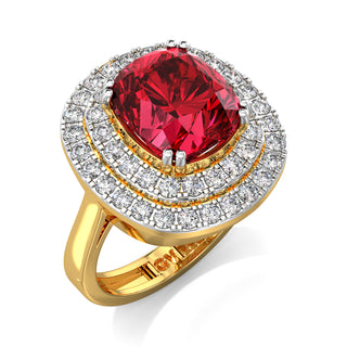 Scarlet Embrace Gemstone Ring
