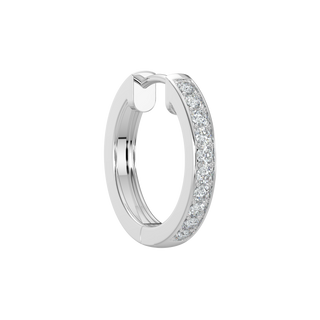 Round Diamond Hoops-White Gold