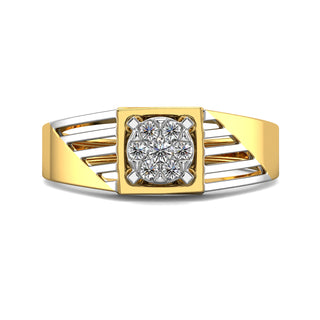Radiance Diamond Ring for Men-Yellow Gold