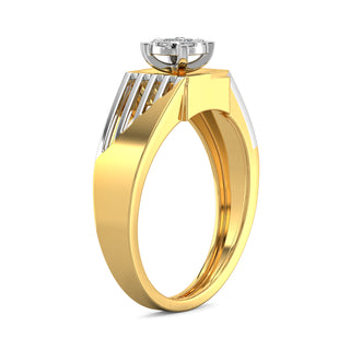 Radiance Diamond Ring for Men-Yellow Gold