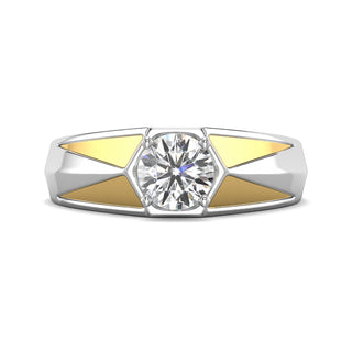 Arctic Diamond Solitaire Ring for Men-White Gold