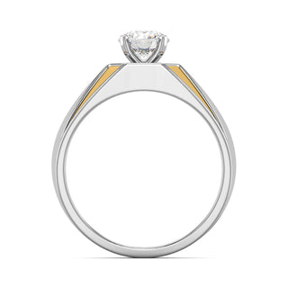 Arctic Diamond Solitaire Ring for Men-White Gold