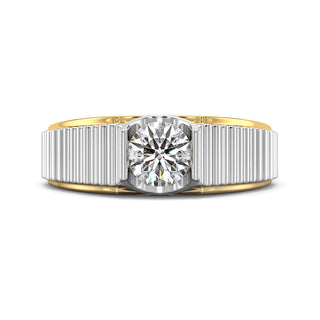 Majestic Beacon Diamond Solitaire Band for Men-Yellow Gold