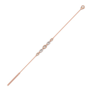 Subtle Connections Diamond Bracelet-Rose Gold