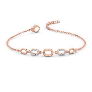 Subtle Connections Diamond Bracelet-Rose Gold