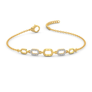 Subtle Connections Diamond Bracelet-Yellow Gold