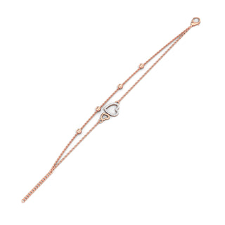 Heartfelt Sparkle Bracelet-Rose Gold