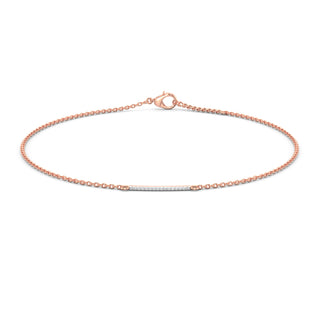 Sleek Sparkle Diamond Bracelet-Rose Gold