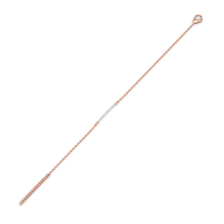Sleek Sparkle Diamond Bracelet-Rose Gold