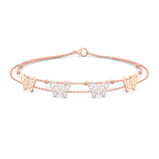 Luminous Wings Diamond Bracelet-Rose Gold