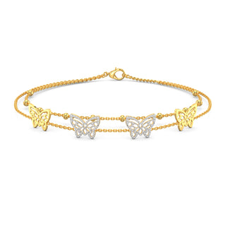 Luminous Wings Diamond Bracelet-Yellow Gold