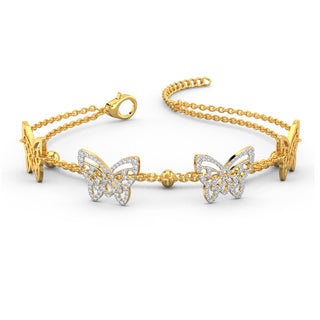 Luminous Wings Diamond Bracelet-Yellow Gold