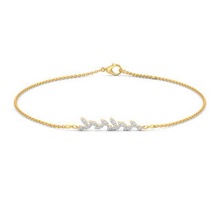 Soft Petal Glow Bracelet-Yellow Gold