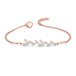 Soft Petal Glow Bracelet-Rose Gold