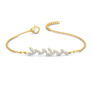 Soft Petal Glow Bracelet-Yellow Gold