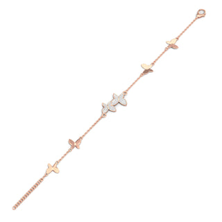 Graceful Flutter Diamond Bracelet-Rose Gold