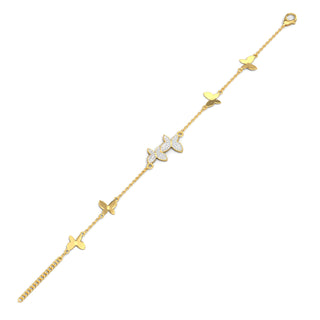 Graceful Flutter Diamond Bracelet-Yellow Gold