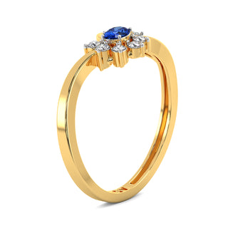 Blue Orchid Gemstone Ring