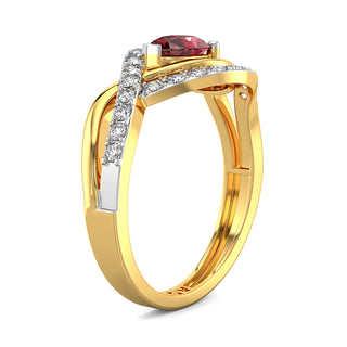 Cherry Ember Gemstone Ring