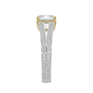 Radiant Cut LGD Solitaire Ring-White Gold