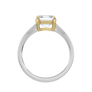 Radiant Cut LGD Solitaire Ring-White Gold
