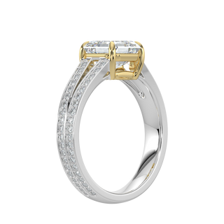 Radiant Cut LGD Solitaire Ring-White Gold