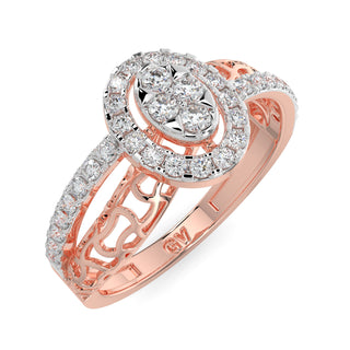 Elegant Oval Ring-Rose Gold