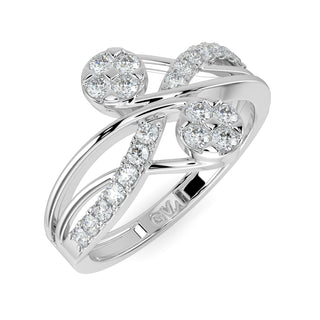 Double Knot Diamond Ring-White Gold