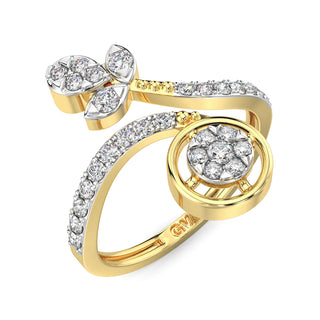 Brilliant Blossoms Diamond Ring-Yellow Gold