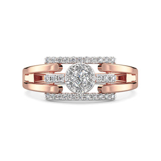 Halo Link Ring-Rose Gold