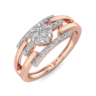 Halo Link Ring-Rose Gold