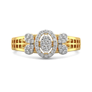 Luminous Mesh Diamond Ring-Yellow Gold